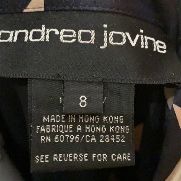 Blue and Gold Star silk blouse. - Picture 3 of 5